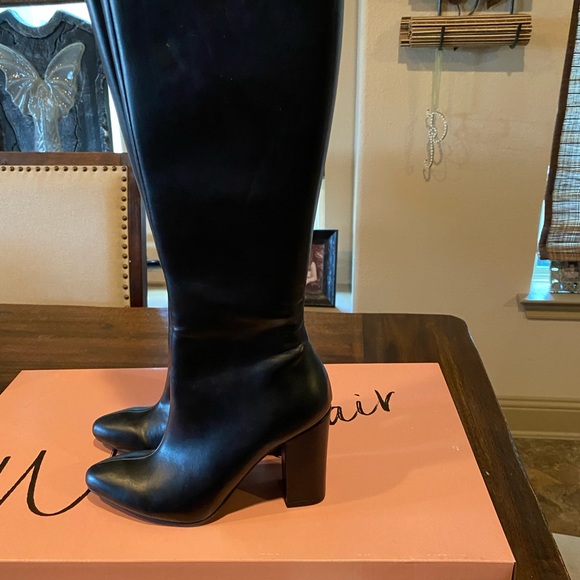 Macy’s Wild Pair Daytona Black Knee-High Zip Up Boots Size 7M - Picture 6 of 16